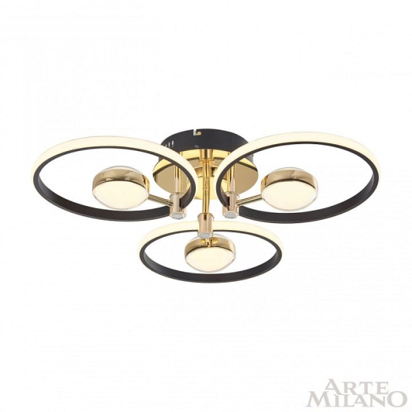 Потолочная люстра Arte Milano Ferrara-76140 276140/3+3 BK/GD