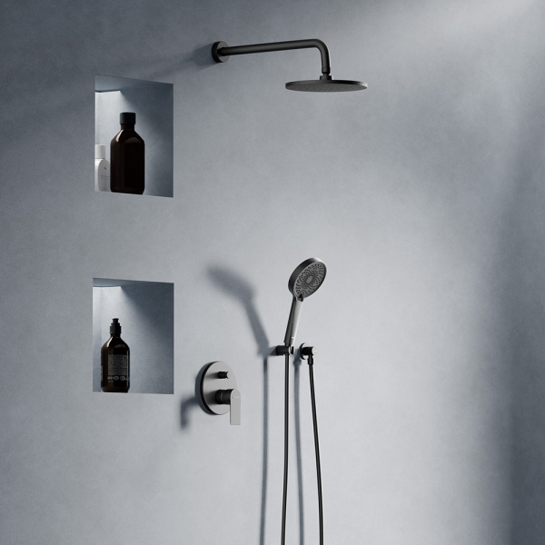 Душевой комплект Damixa Apollo 947520300 черный матовый