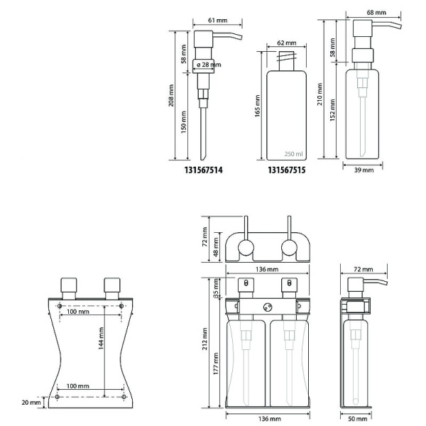 Дозатор Bemeta Hotel Line 152109381