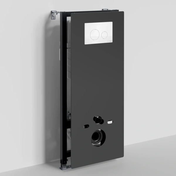 Инсталляция для унитаза WasserKRAFT Abens 20 20TLT.010.ME.BL.WH02 с кнопкой смыва, белый