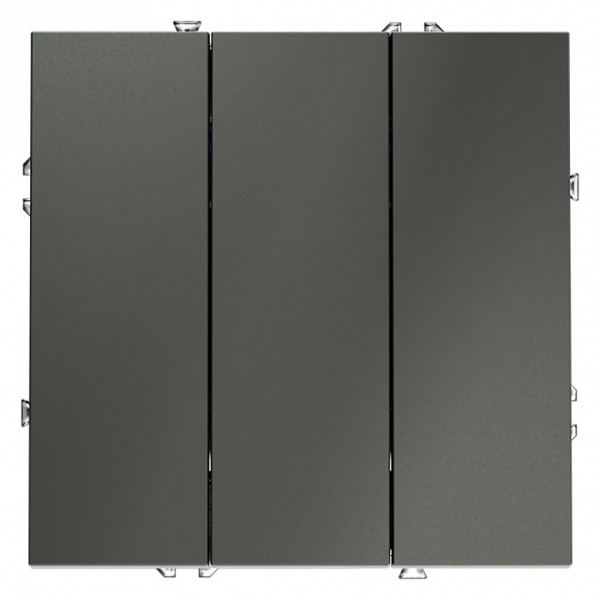 Выключатель трехклавишный без рамки Voltum S70 VLS030106