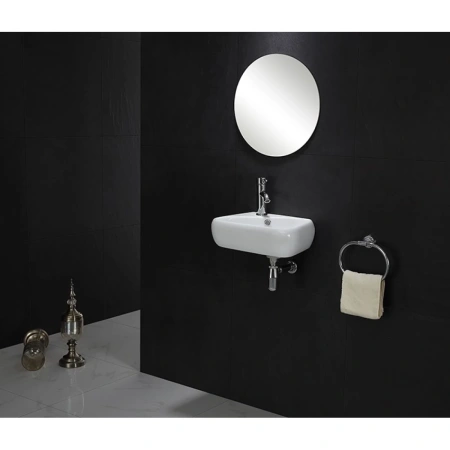Раковина CeramaLux 9275R 45x28 см R, рукомойник, белый