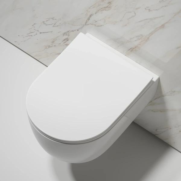 Унитаз подвесной Ceramica Nova Modena CN6063 безободковый, с сиденьем микролифт, белый