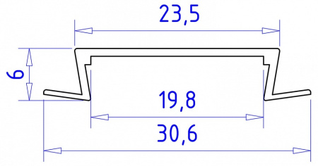 Профиль встраиваемый Ambrella Light GP GP1100WH