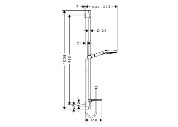Душевой гарнитур hansgrohe Raindance Select E 120 / Unica'S Puro 26621400