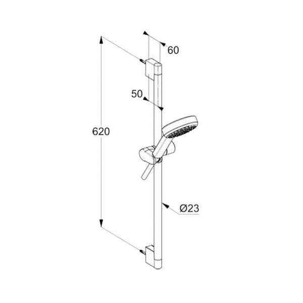 Душевой гарнитур Kludi Dive 6861039-00 черный матовый