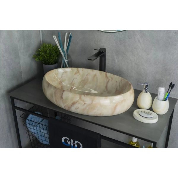Раковина 59x40 см GID Stone Edition Mnc162