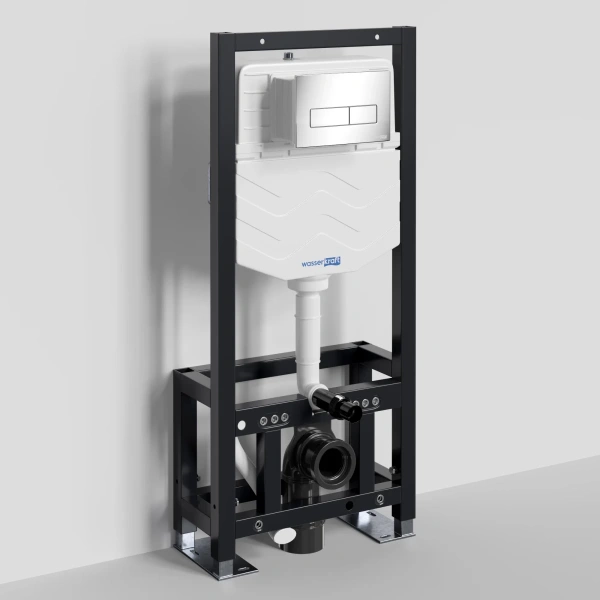 Инсталляция для унитаза WasserKRAFT Dill 61 61TLT.010.ME.CH03 с кнопкой смыва, хром