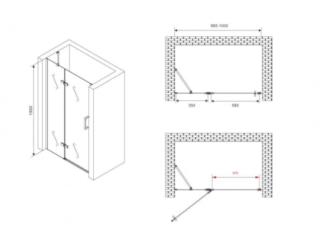 Душевая дверь Abber Zart AG08100