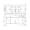 Акриловая ванна 157,8x74,1 см Aquanet Izabella 00205499