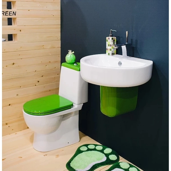 Унитаз-компакт с сиденьем микролифт Sanita Luxe Best Color Motion WC.CC/Best/2-DM/GRN.G/S1