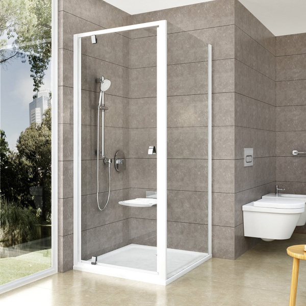 Душевая дверь Ravak Pivot PDOP1-80 03G40100Z1 белый+Transparent