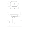 Раковина 60x40 см Serel Saphire SP33