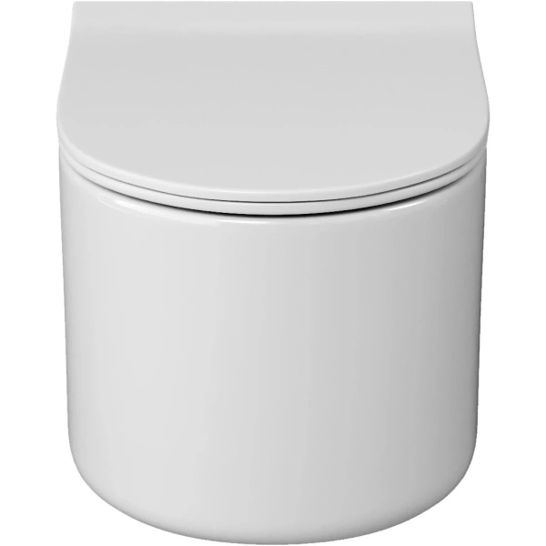 Унитаз подвесной Grossman Thin Rim GR-5606SQ безободковый, торнадо, с сиденьем микролифт, белый