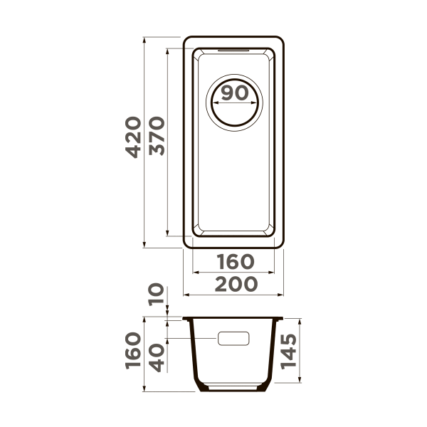 Кухонная мойка Omoikiri Kata 20-U-BE Artgranit/ваниль 4993373