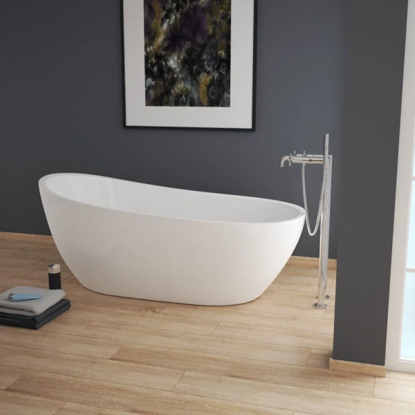 Акриловая ванна Grossman GR-1401 170x80 см, отдельностоящая, белый глянец