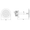 Верхний душ Gessi Goccia 33762#279 белый матовый