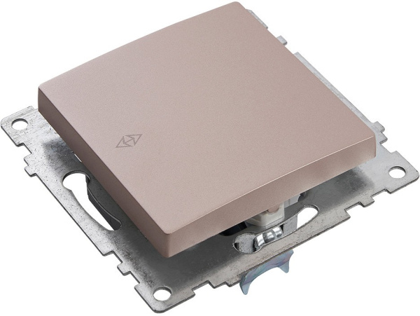 Выключатель проходной одноклавишный без рамки Stekker Катрин 39590