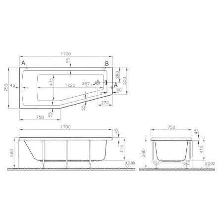 Торцевая панель 50 см Vitra Neon 51650001000