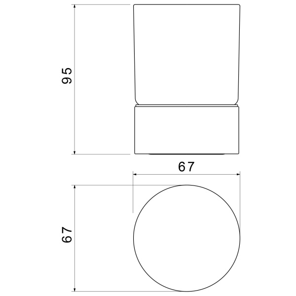 Стакан настольный для зубных щеток Timo Saona 13231/03 черный