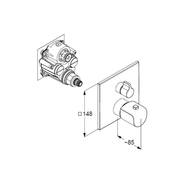 Термостатический смеситель для ванны и душа Kludi Ameo 418100575