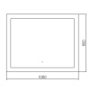 Зеркало с подсветкой Abber See AG6107SL-1.0