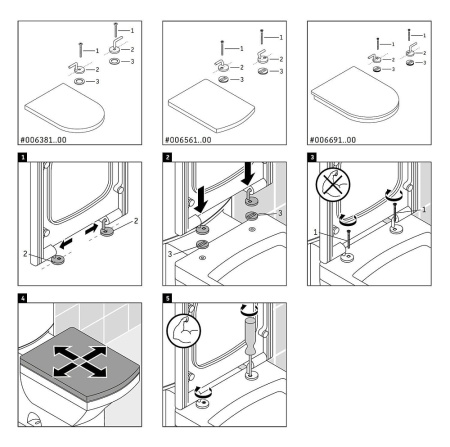 Крышка-сиденье Duravit Starck 3 0063810000 (0063810095) петли хром