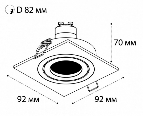 Встраиваемый светильник Italline SAG103-4 SAG103-4 black/black