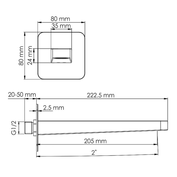 Излив для ванны WasserKRAFT Fulda A301 черный матовый