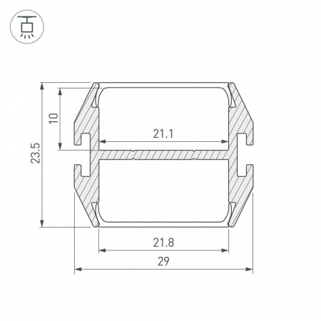 Профиль подвесной Arlight PLS-LOCK 032864