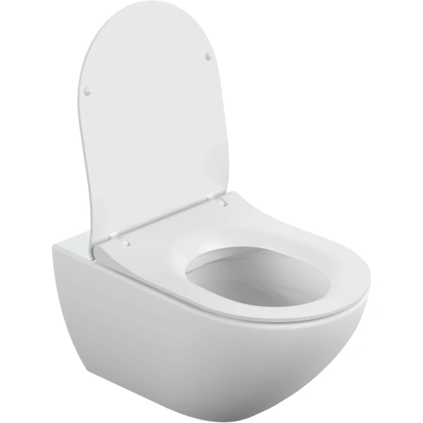 Унитаз подвесной Cersanit Street Fusion A64516 безободковый, с сиденьем микролифт, белый