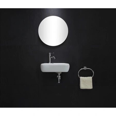 Раковина CeramaLux 9275R 45x28 см R, рукомойник, белый