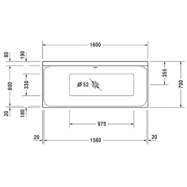Акриловая ванна 160x70 см L Duravit P3 Comforts 700371000000000