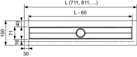 Дренажный канал Tece 600900