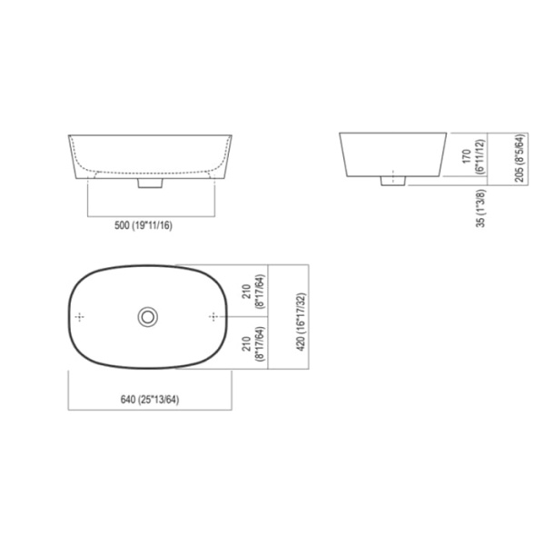 Раковина Agape Neb 65 ACER0701ZL *0