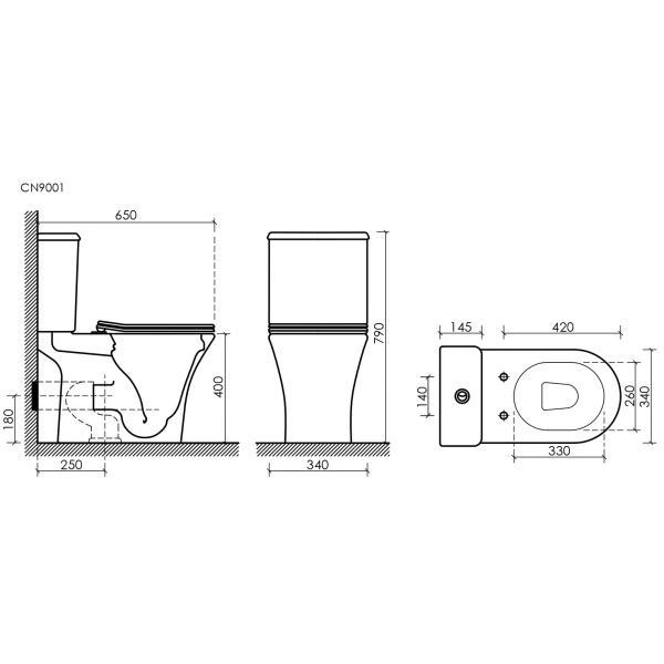 Унитаз-компакт Ceramica Nova Fortuna CN9001 безободковый, с сиденьем микролифт, белый