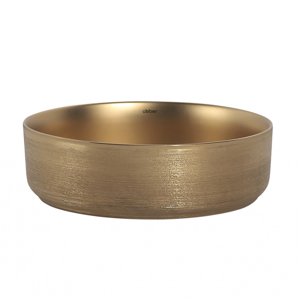 Раковина накладная Abber Bequem 40 AC2109BGM золото матовое