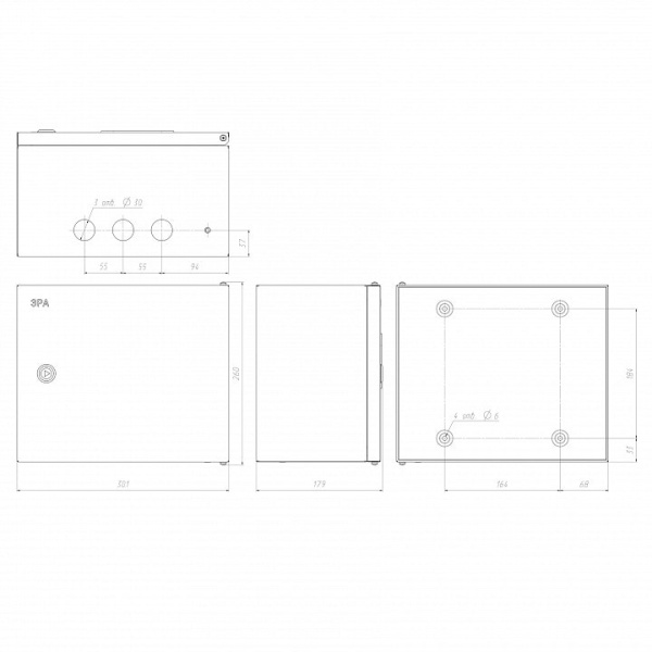 Электрический щиток накладной Эра  NO_SIMPLE_STM_SHMPg-02_IP54