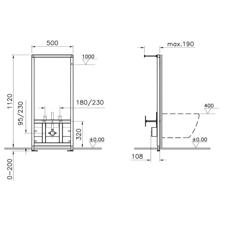 Инсталляция для биде Vitra Frame 780-5800