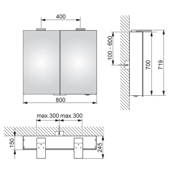 Зеркальный шкаф Keuco Royal 15 14403171301