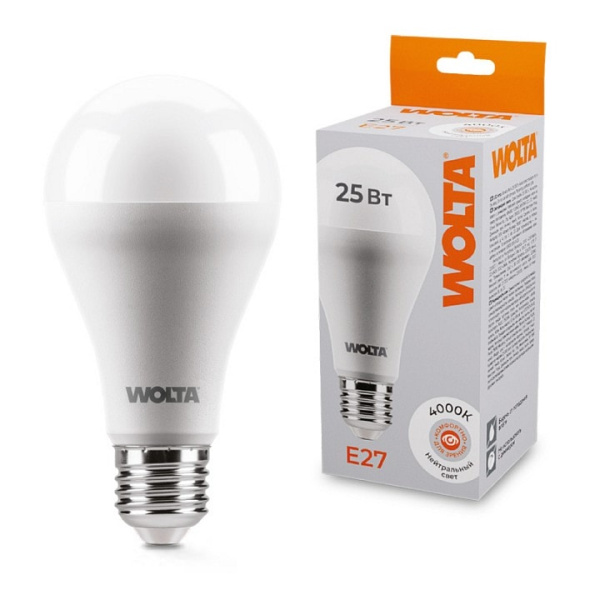 Лампа светодиодная Wolta E27 25Вт 4000K 25S67BL25E27