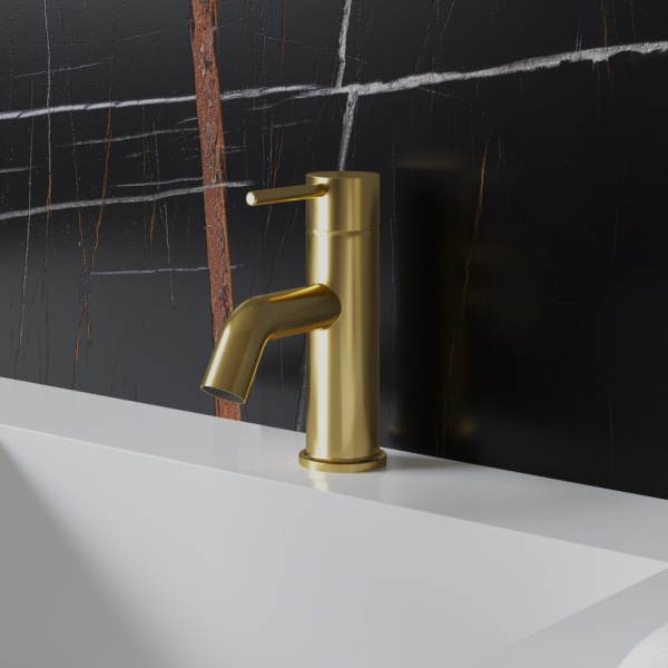 Смеситель для раковины Paini Cox 78PJ205 золото матовое