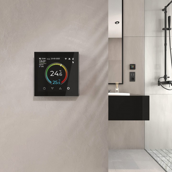 Терморегулятор электромеханический для теплого пола Werkel Сенсорные механизмы черные W1851108