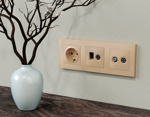 Накладка для ТВ-розетки Ambrella Volt ALFA AP6133