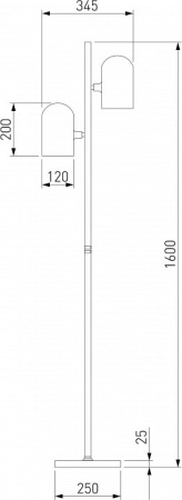 Торшер Eurosvet Bambola 01164/2 латунь