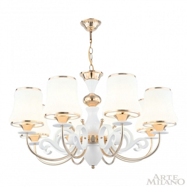 Подвесная люстра Arte Milano Florentia-1097 301097/8 Wh/Gd