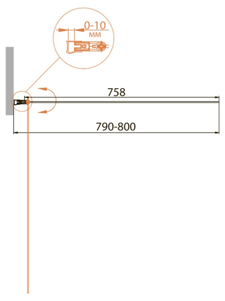 Шторка на ванну Cezares Relax 80 RELAX-V-1-80/140-C-Bi белый
