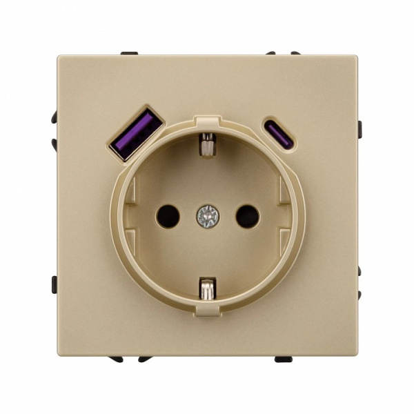 Розетка с заземлением и 2хUSB type A, без рамки Arlight SCT 054286