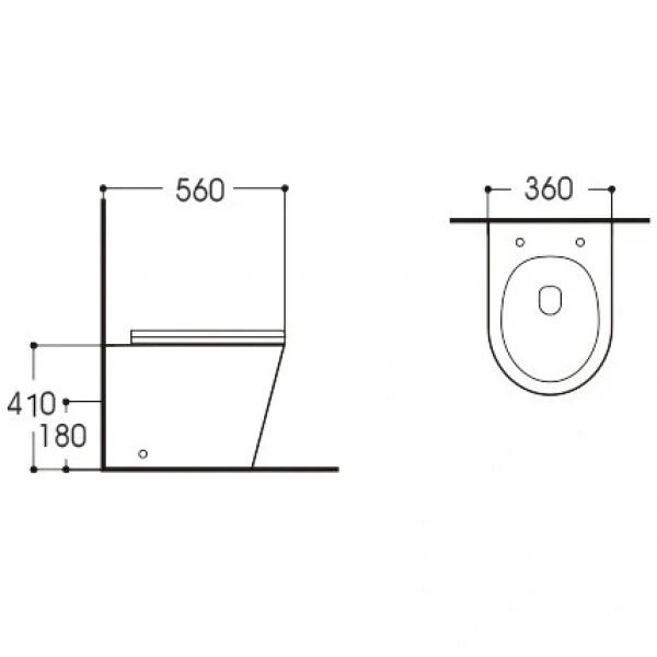 Приставной безободковый унитаз с сиденьем микролифт Aquatek Вега AQ1906-00