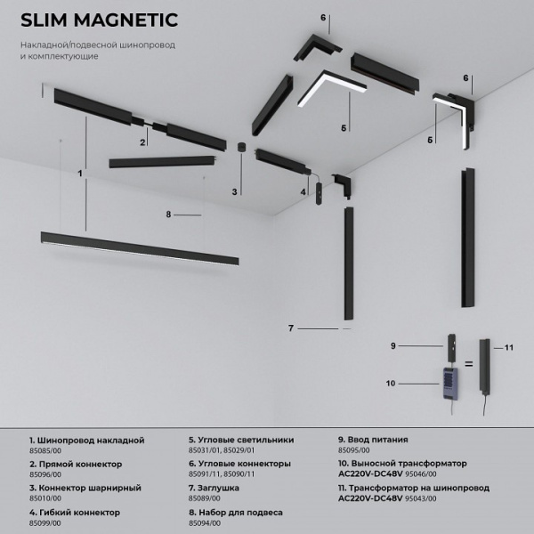 Трек накладной Elektrostandard Slim Magnetic a062324